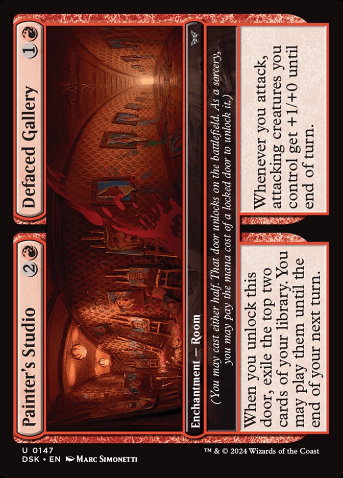 Painter's Studio // Defaced Gallery (147) - Duskmourn: House of Horror (DSK)