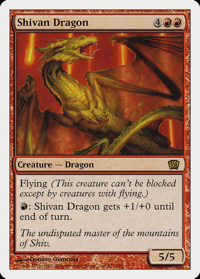 Shivan Dragon (221) - Eighth Edition (8ED)
