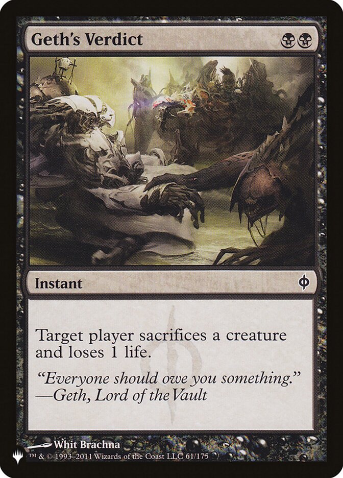 Geth's Verdict (NPH-61) - The List (PLST)