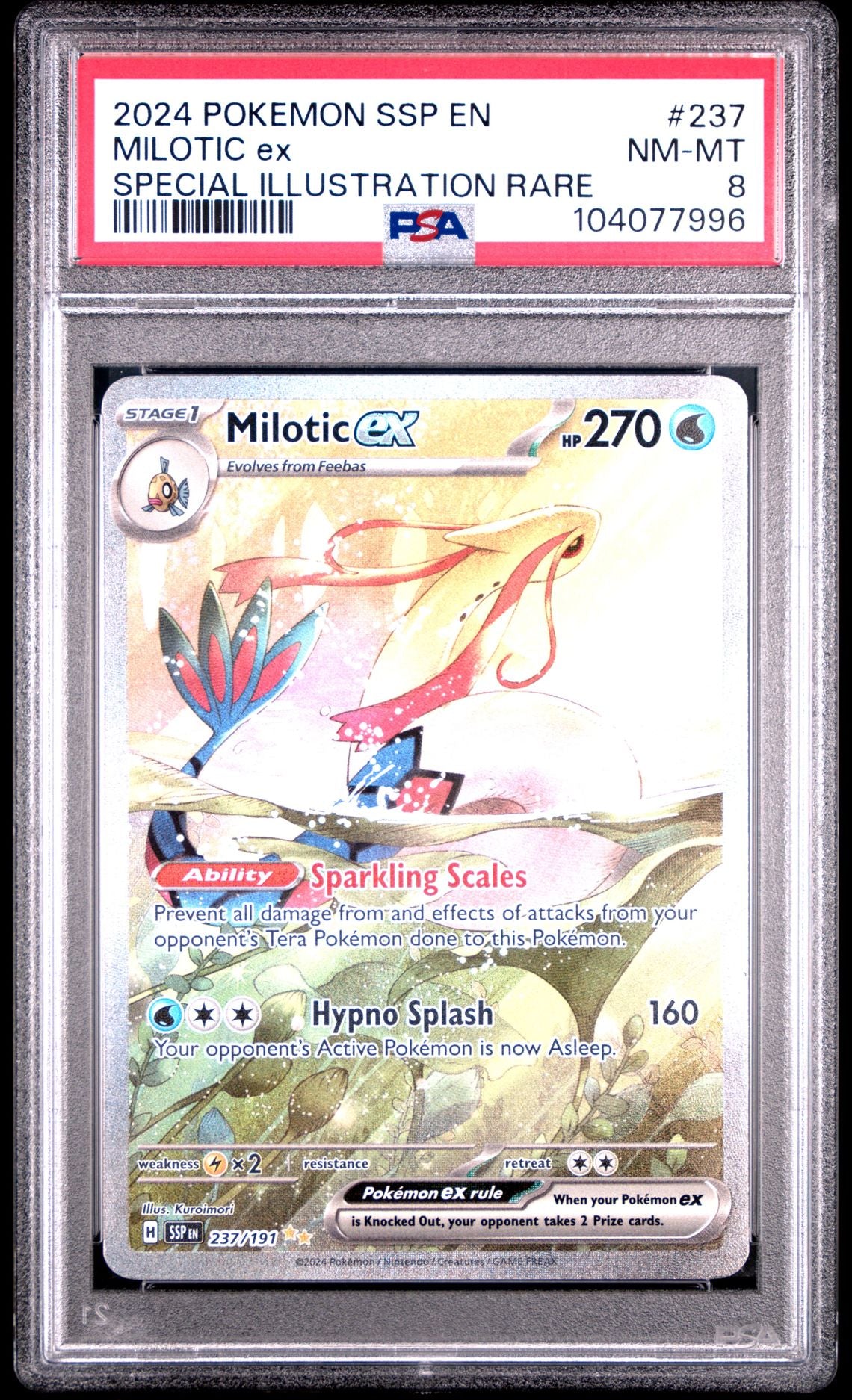 Milotic Ex Special Illustration Rare #237 - [Graded PSA 8] Surging Sparks