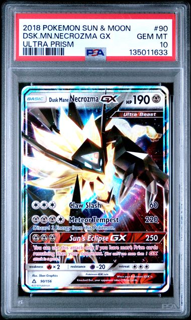 Dusk Mane Necrozma GX #90 - [Graded PSA 10] Ultra Prism (SM05)