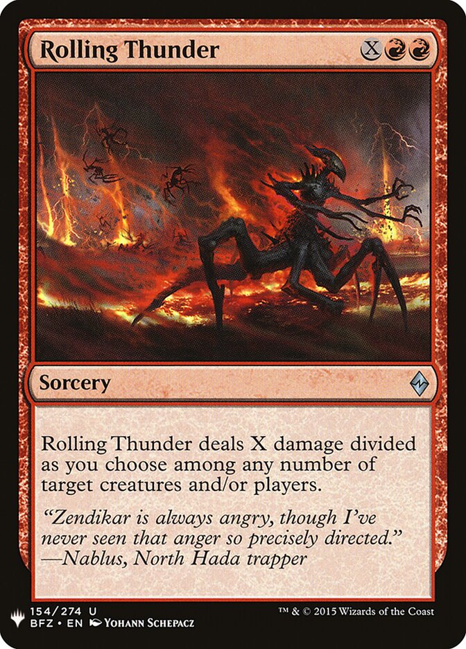 Rolling Thunder (BFZ-154) - The List (PLST)