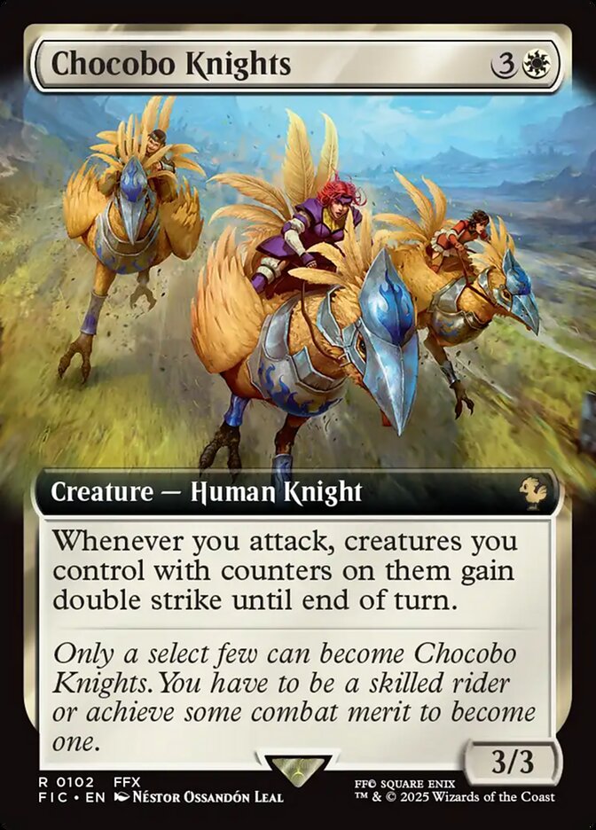 Chocobo Knights (102) - [Foil, Extended Art] Final Fantasy Commander (FIC)