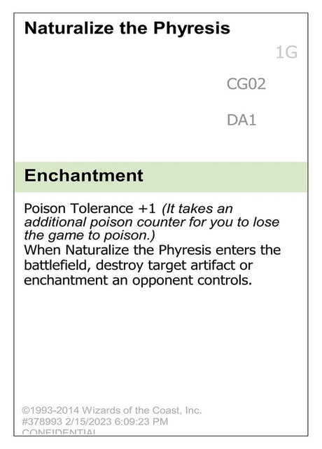 Naturalize the Phyresis (CG02a) - Unknown Event (UNK)