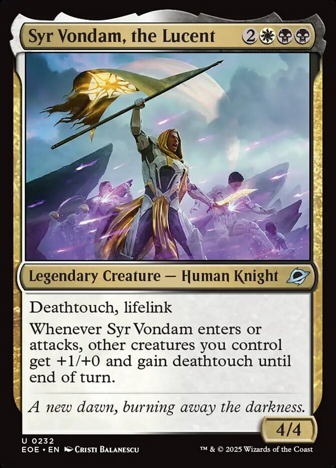Syr Vondam, the Lucent (232) - Edge of Eternities (EOE)