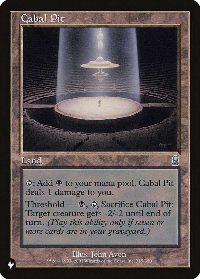 Cabal Pit (ODY-315) - The List (PLST)