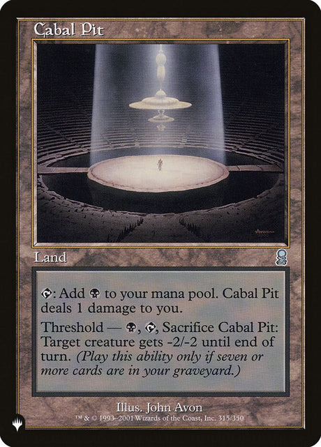 Cabal Pit (ODY-315) - The List (PLST)