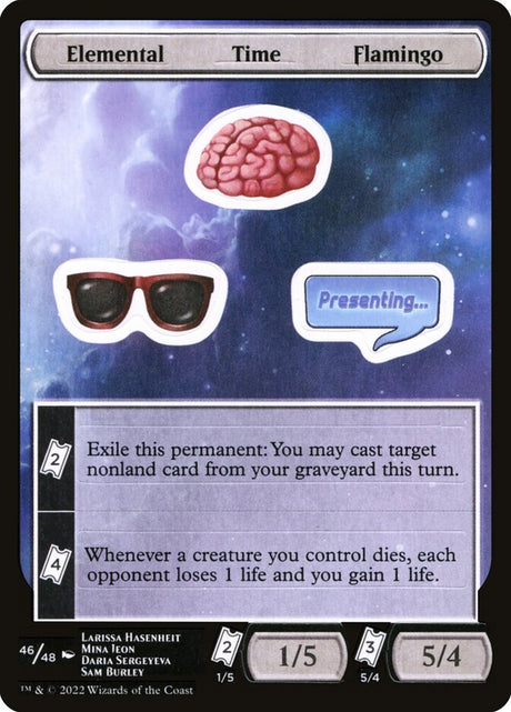Elemental Time Flamingo (46) - Unfinity Sticker Sheets (SUNF)