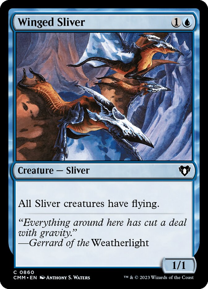 Winged Sliver (860) - Commander Masters (CMM)