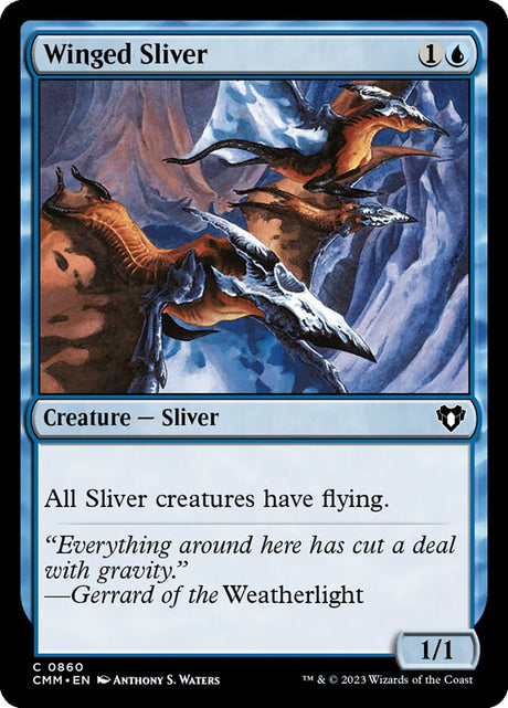 Winged Sliver (860) - Commander Masters (CMM)