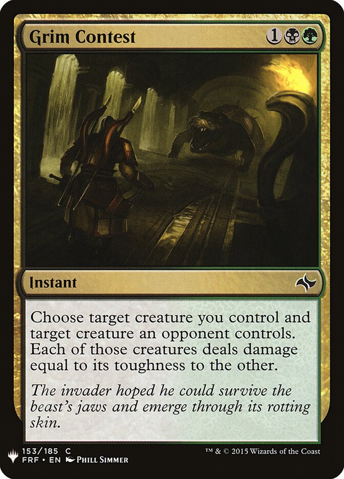 Grim Contest (FRF-153) - The List (PLST)