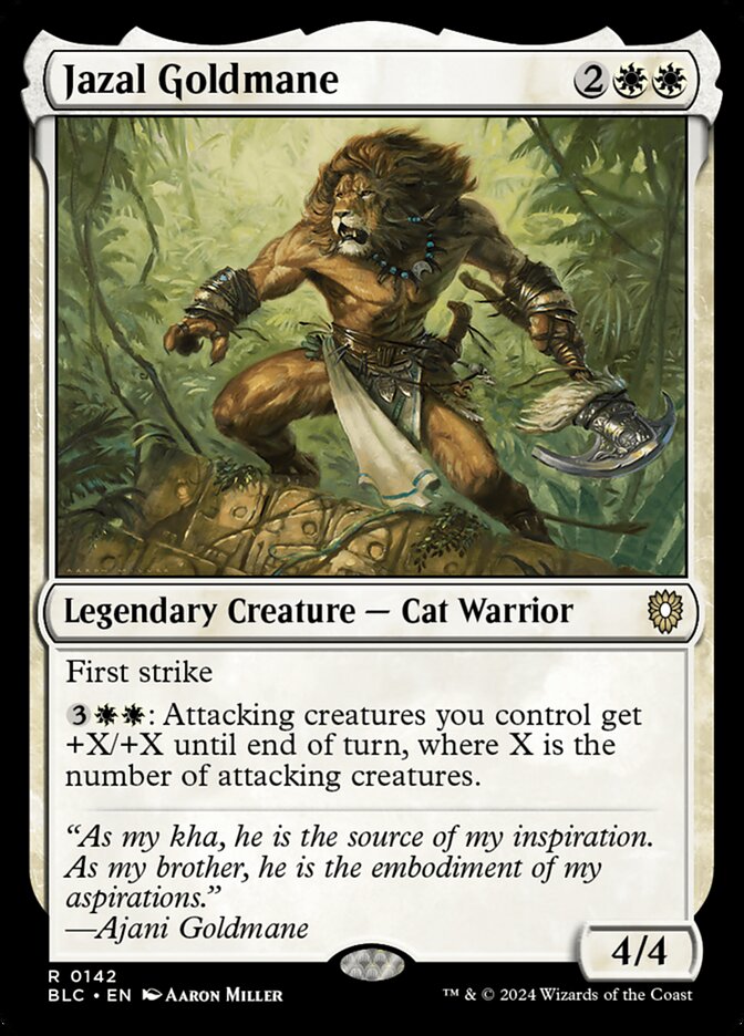 Jazal Goldmane (142) - Bloomburrow Commander (BLC)