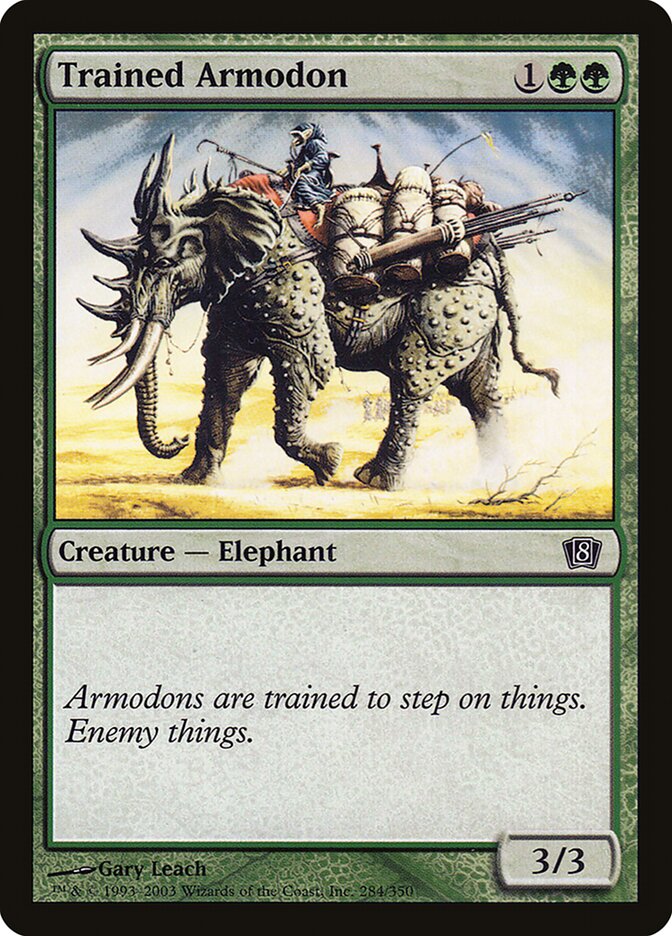 Trained Armodon (284) - Eighth Edition (8ED)