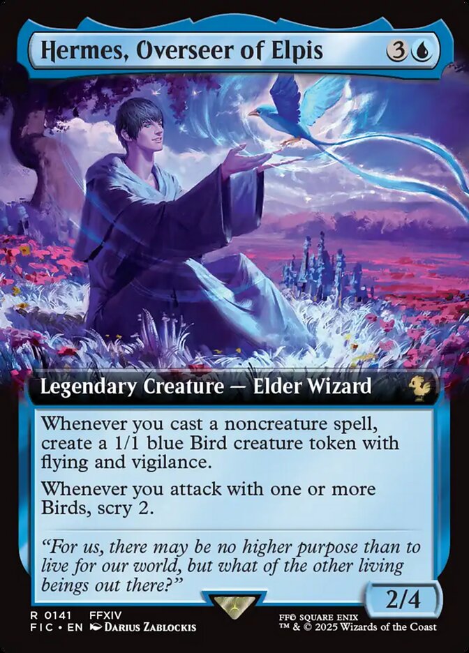 Hermes, Overseer of Elpis (141) - [Foil, Extended Art] Final Fantasy Commander (FIC)