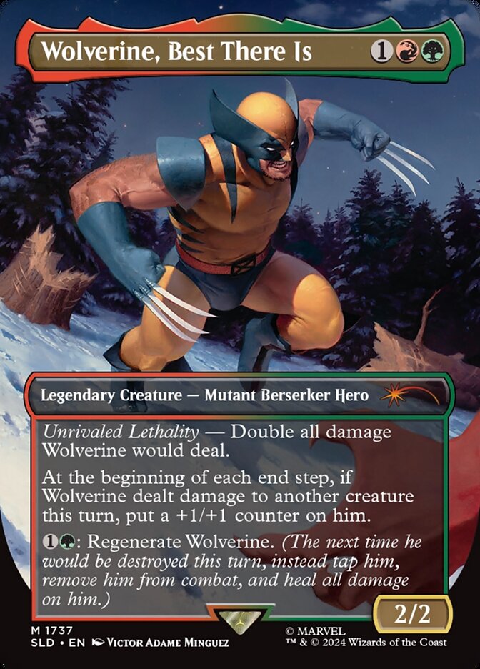 Wolverine, Best There Is (1737) - [Foil, Borderless] Secret Lair Drop (SLD)
