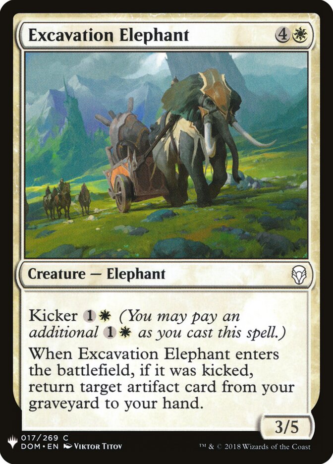 Excavation Elephant (DOM-17) - The List (PLST)