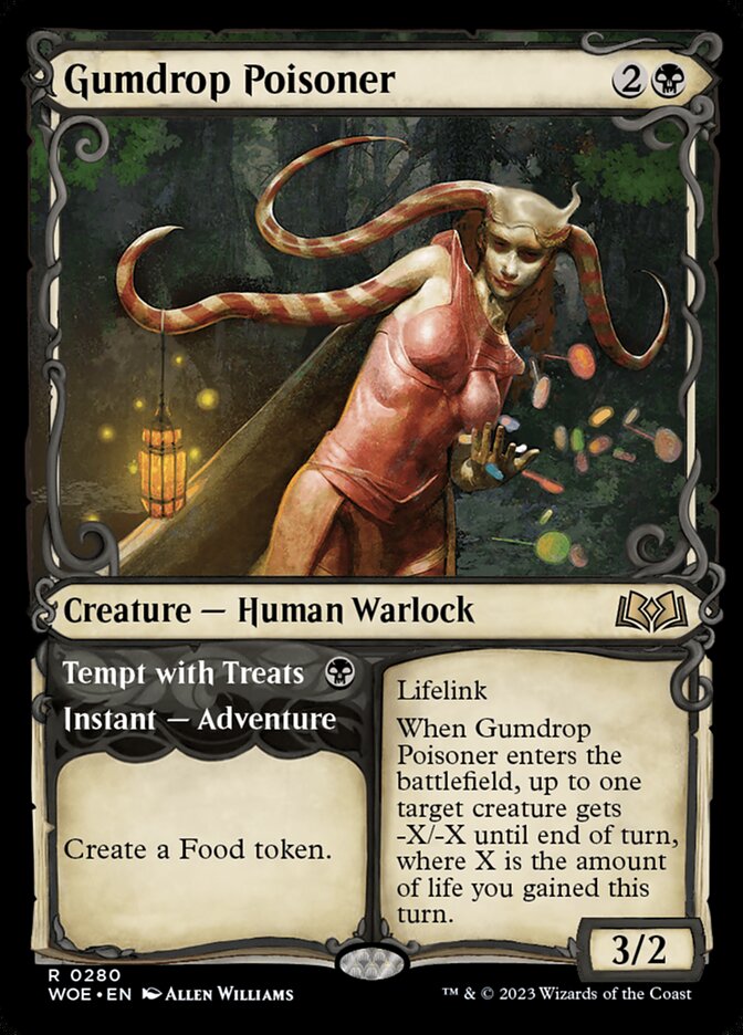 Gumdrop Poisoner // Tempt with Treats (280) - Wilds of Eldraine (WOE)