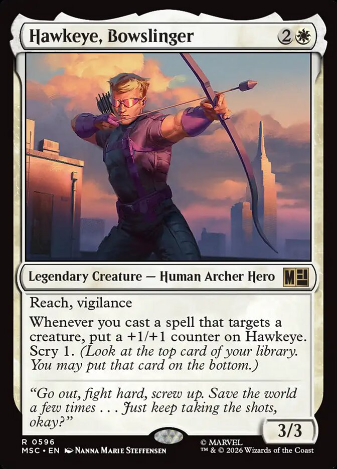 Hawkeye, Bowslinger (596) - Marvel Super Heroes Commander (MSC)