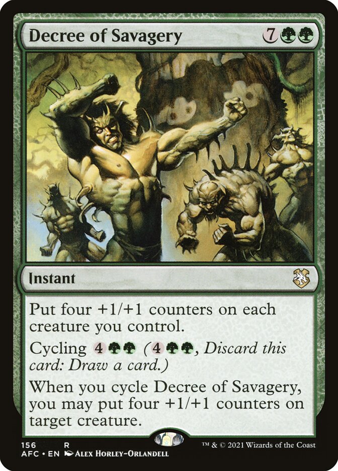 Decree of Savagery (156) - Forgotten Realms Commander (AFC)