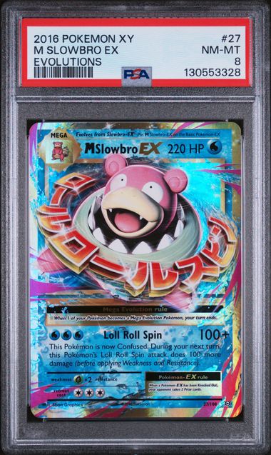 M Slowbro EX #27- [Graded PSA 8] XY - Evolutions (EVO)