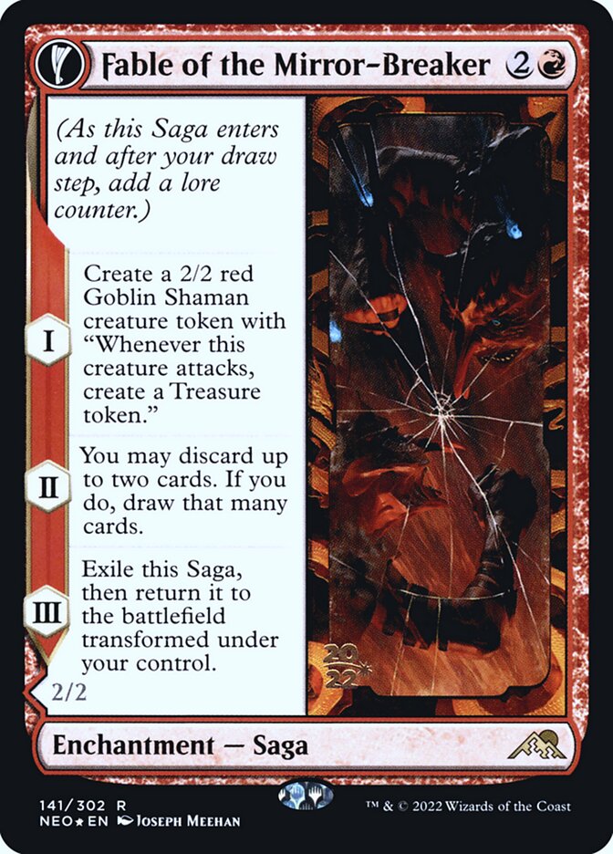 Fable of the Mirror-Breaker // Reflection of Kiki-Jiki (141s) - Kamigawa: Neon Dynasty Promos (PNEO)