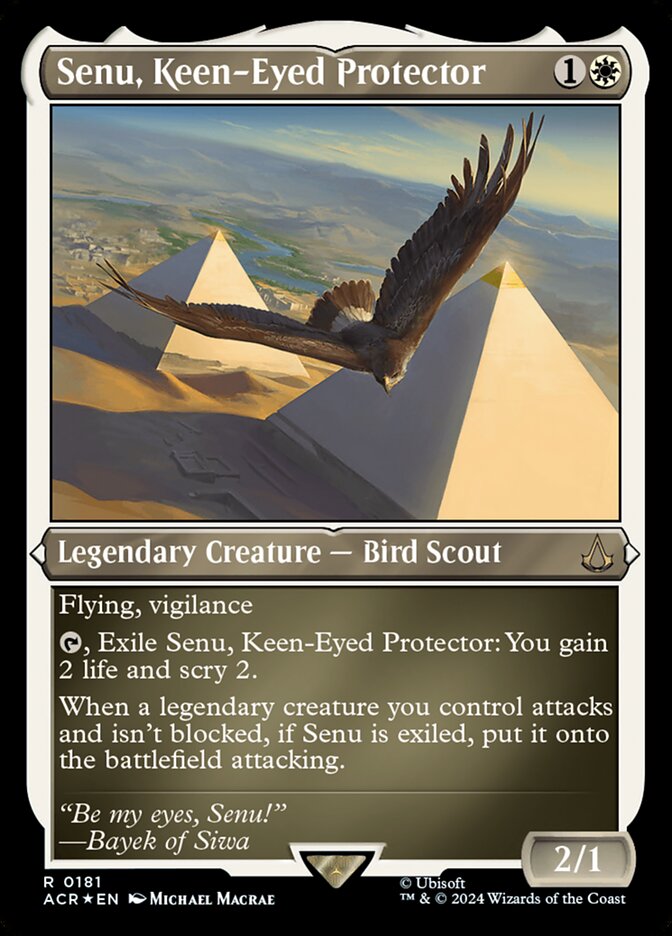 Senu, Keen-Eyed Protector - [Etched Foil] Assassin's Creed (ACR)