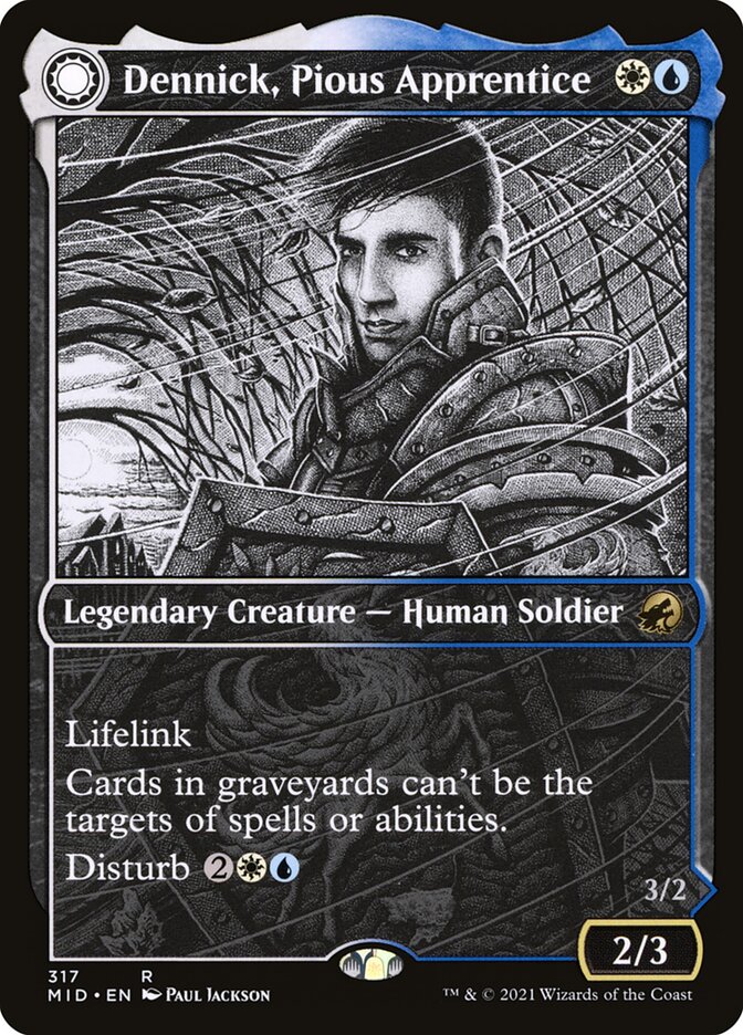 Dennick, Pious Apprentice // Dennick, Pious Apparition (317) - Innistrad: Midnight Hunt (MID)