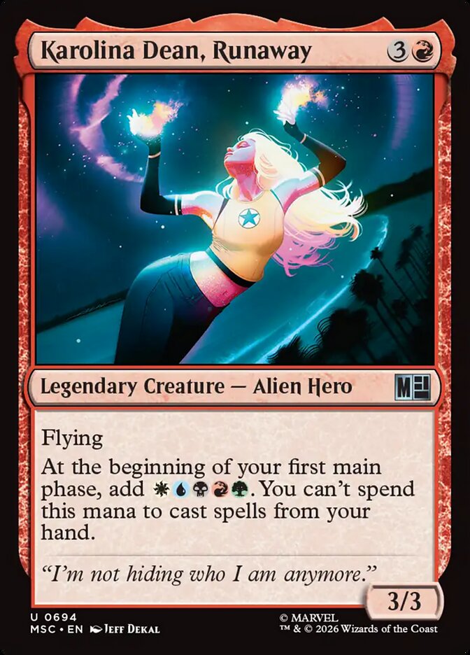 Karolina Dean, Runaway (694) - Marvel Super Heroes Commander (MSC)