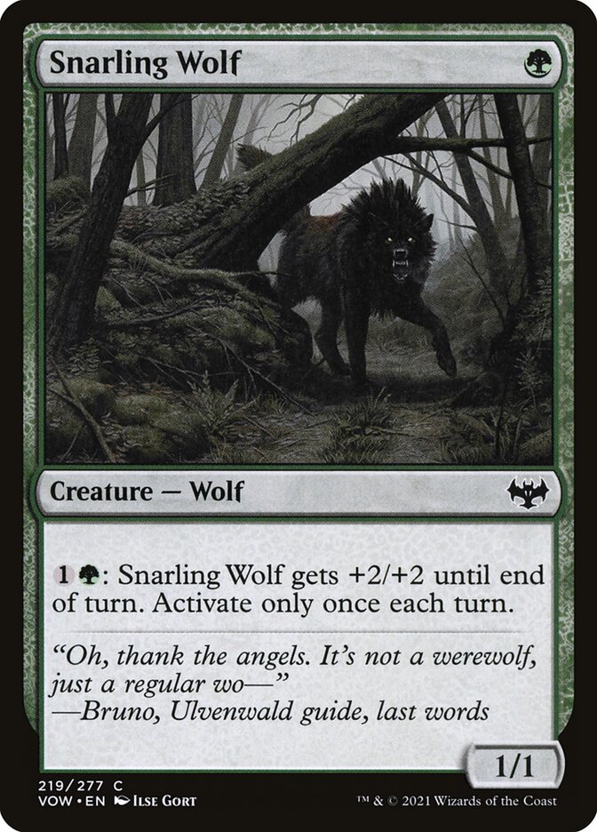 Snarling Wolf (219) - Innistrad: Crimson Vow (VOW)