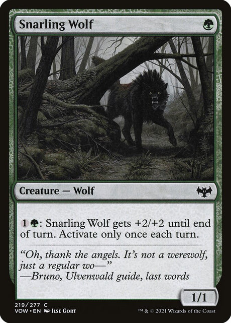 Snarling Wolf (219) - Innistrad: Crimson Vow (VOW)