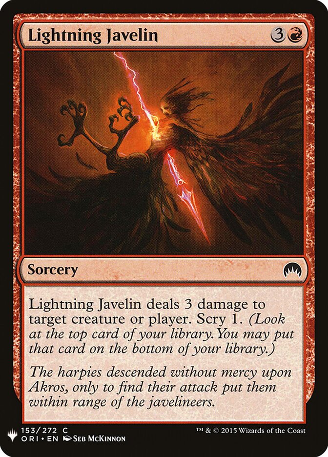 Lightning Javelin (ORI-153) - The List (PLST)