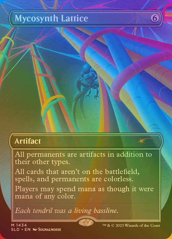 Mycosynth Lattice (1434‚òÖ) - [Foil, Borderless] Secret Lair Drop (SLD)
