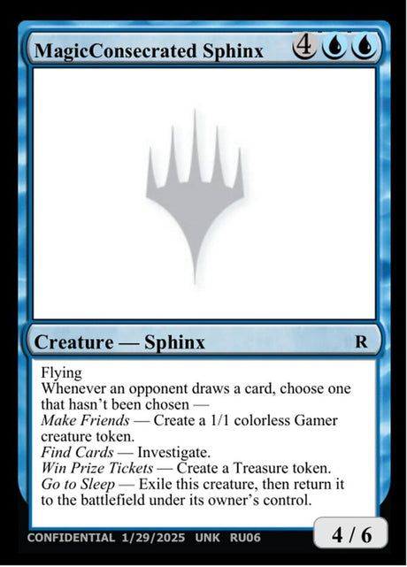 MagicConsecrated Sphinx (RU06a) - Unknown Event (UNK)
