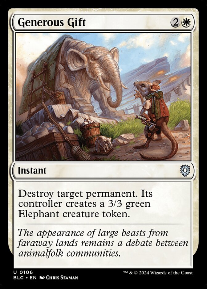 Generous Gift (106) - Bloomburrow Commander (BLC)