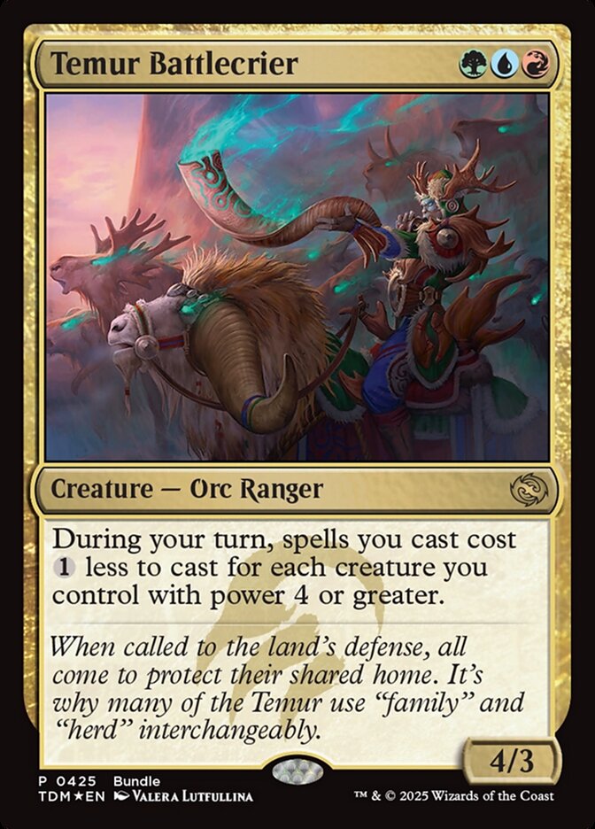 Temur Battlecrier (425) - [Foil, Promo] Tarkir: Dragonstorm (TDM)