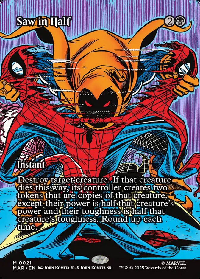 Saw in Half (21) - [Foil, Borderless] Marvel Universe (MAR)