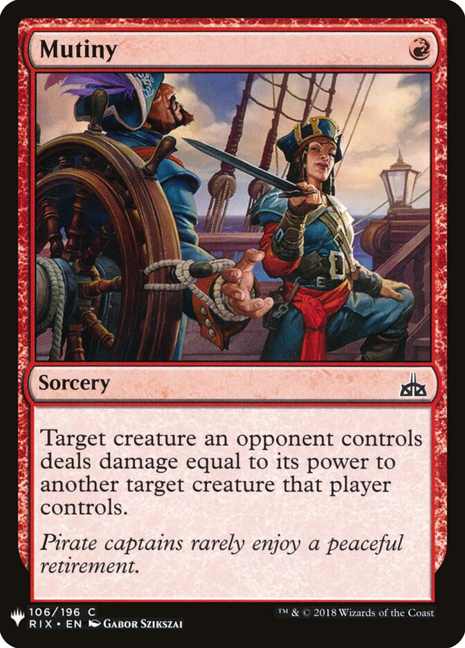 Mutiny (RIX-106) - The List (PLST)