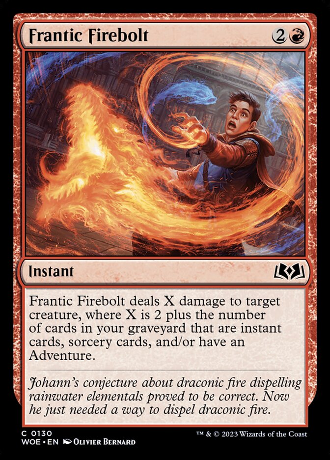 Frantic Firebolt (130) - Wilds of Eldraine (WOE)