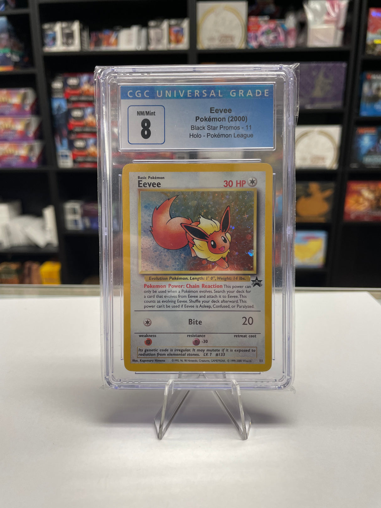 Eevee - [Holo, Graded CGC 8] WoTC Promo (PR)