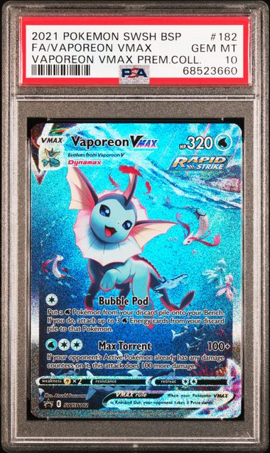 Vaporeon Vmax Vaporeon Vmax Premium Collection #182 - [Graded PSA 10] Swsh Black Star Promo