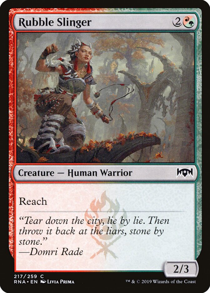 Rubble Slinger (217) - Ravnica Allegiance (RNA)
