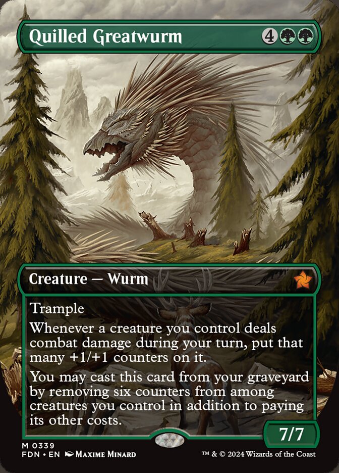 Quilled Greatwurm - [Borderless] Foundations (FDN)