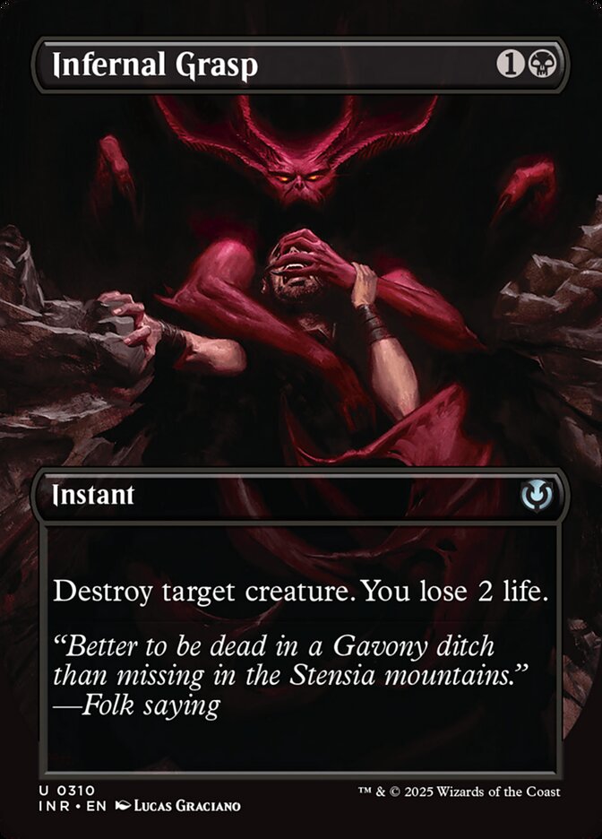 Infernal Grasp - [Foil, Borderless] Innistrad Remastered (INR)
