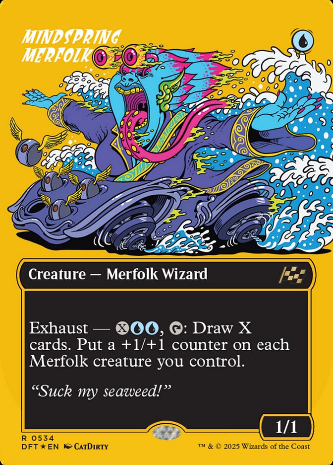 Mindspring Merfolk - [First Place Foil, Borderless] Aetherdrift (DFT)