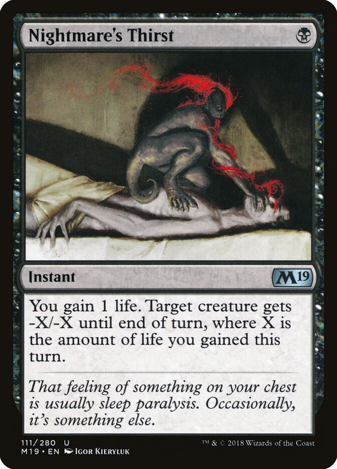 Nightmare's Thirst (111) - Core Set 2019 (M19)