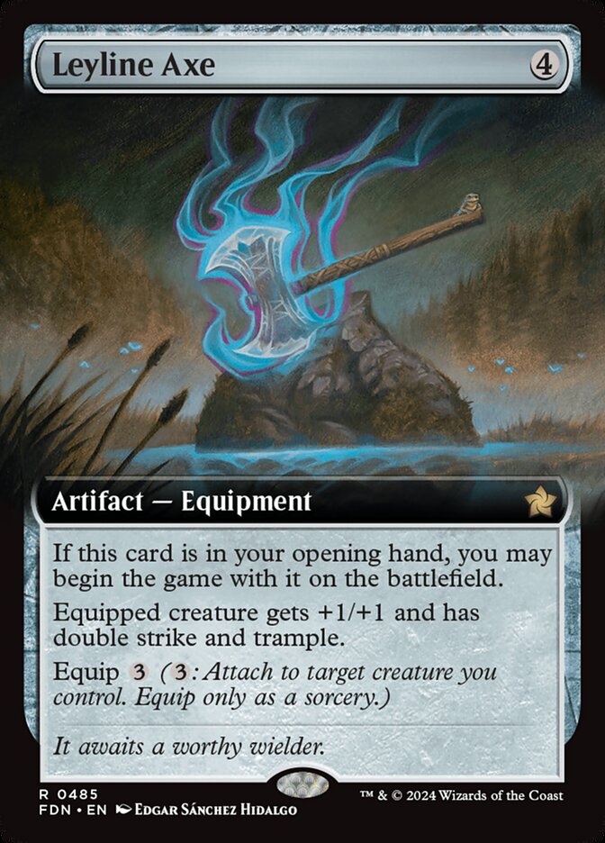 Leyline Axe - [Foil, Extended Art] Foundations (FDN)