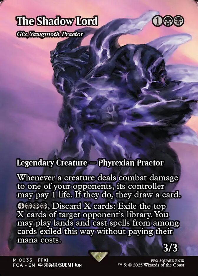 The Shadow Lord - Gix, Yawgmoth Praetor (35) - [Foil, Borderless] Final Fantasy: Through the Ages (FCA)