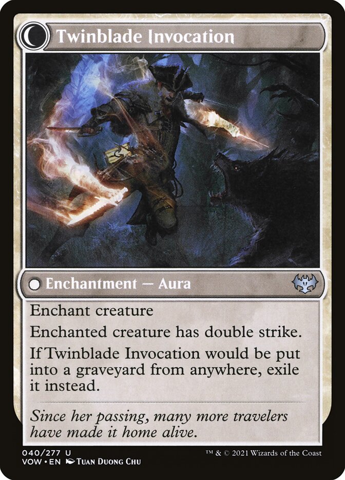 Twinblade Geist // Twinblade Invocation (40) - Innistrad: Crimson Vow (VOW)
