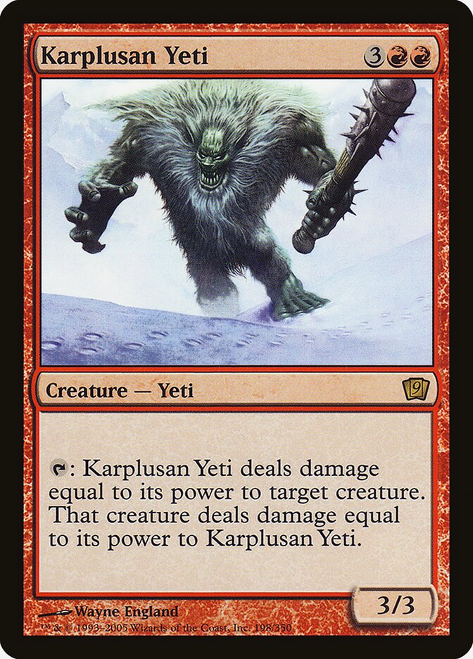 Karplusan Yeti (198) - Ninth Edition (9ED)