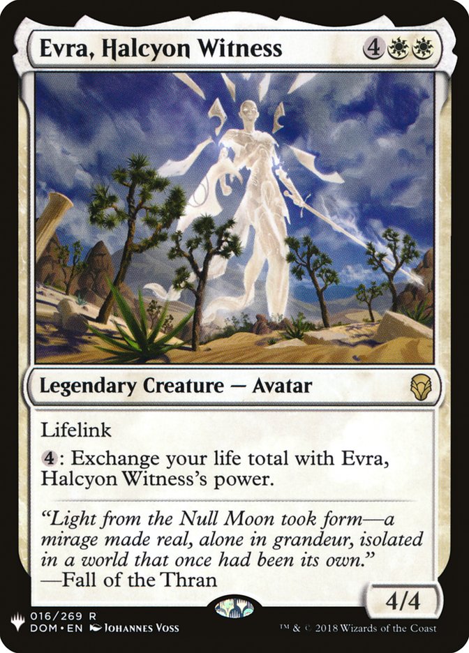 Evra, Halcyon Witness - The List (PLST)